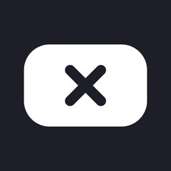 Fototapeta premium Remove background white pixel perfect solid ui icon. Unwanted subject in footage. Silhouette symbol for dark mode. Glyph pictogram on black space for web, mobile. Vector isolated image