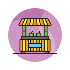 An icon of beach stall editable design, easy to use and download