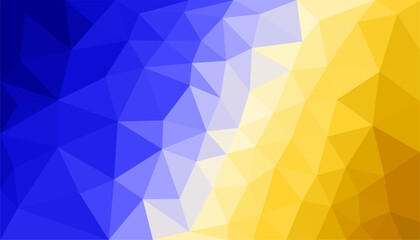 geometric abstract background with gradient colors of royal blue and golden yellow