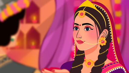 Goddess Radha Vector Art and Illustration, Krishna Radha Vector Art, Hd Desktop Wallpaper