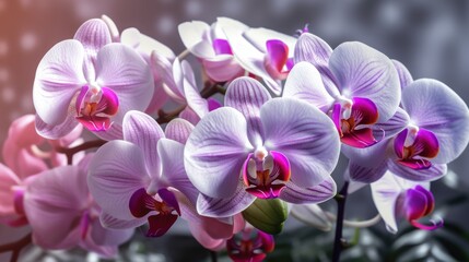 Naklejka na ściany i meble purple orchid flowers