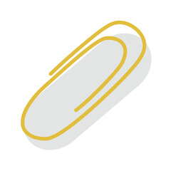 paper clip hand drawn stationery vector
