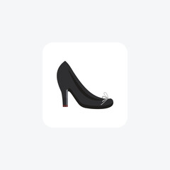  Kitten Heels Chic Kittens Simple and sleek Flat Icon Design on White background

