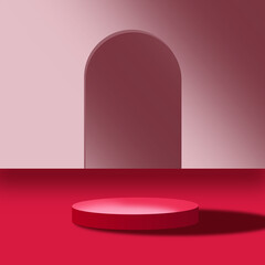 Archway, Cosmetic background for product presentation, fashion product interior, branding, 3d render