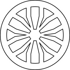 Wheel rims car and truck wheels vector illustration.