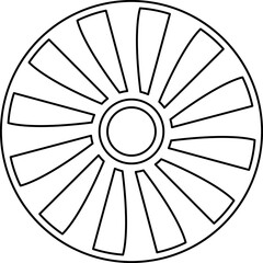 Wheel rims car and truck wheels vector illustration.