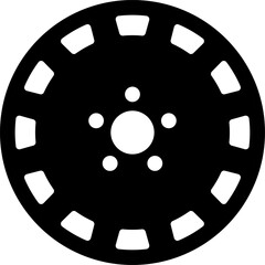 Wheel rims car and truck wheels vector illustration.