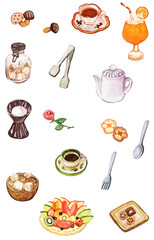 ティータイムのイラスト素材