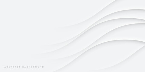 Wavy White Gray Abstract Background