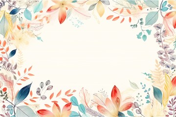 Fototapeta na wymiar abstract floral background with flowers, generative ai