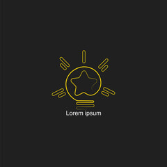 star light bulb vector,starlight logo vector icon eps 10