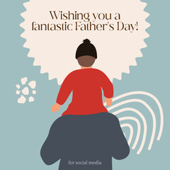 Father's Day illustration design that is editable for social media post