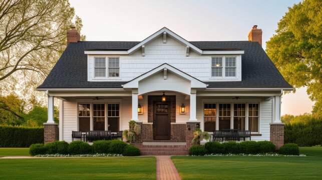 House that combines classic and modern elements. Generative AI