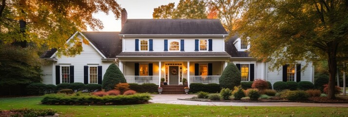 House that combines classic and modern elements. Generative AI