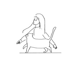 A cat that interacts with people