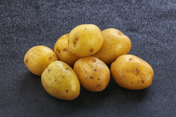 Raw small organic baby potato