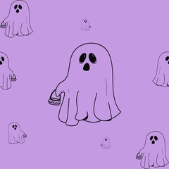 seamless pattern with purple 