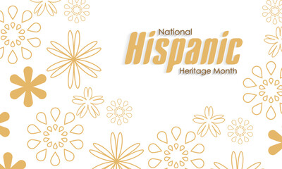 Hispanic National Heritage Month in September and October. Hispanic and Latino culture. Latin American patterns. Vector