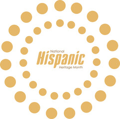 Hispanic National Heritage Month in September and October. Hispanic and Latino culture. Latin American patterns. Vector