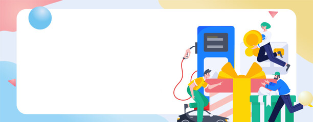 Flat vector concept operation hand-drawn illustration of people taking a taxi
