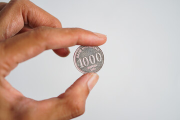coins in hand