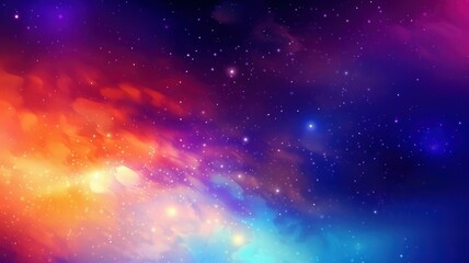 Fototapeta premium Colorful Abstract Background of the Galaxy in Purple and Blue Gradient. Generative AI illustration.