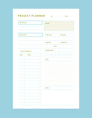 Project Study Planner. (Summer)