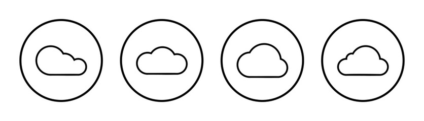 Cloud icon set illustration. cloud sign and symbol