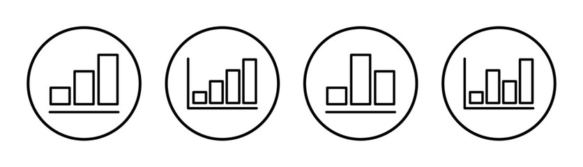 Growing graph Icon set illustration. Chart sign and symbol. diagram icon