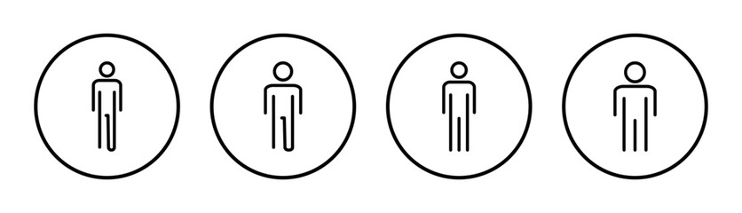 Man icon set illustration. male sign and symbol. human symbol