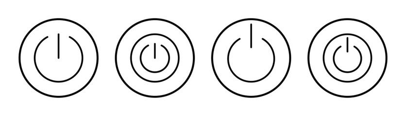 Power icon set illustration. Power Switch sign and symbol. Electric power