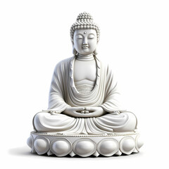 Buddha In Lotus Position. Generative AI