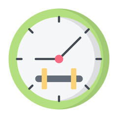 Gym Time Flat Icon