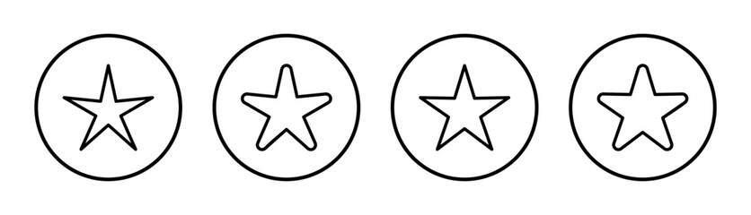 Star Icon set illustration. rating sign and symbol. favourite star icon