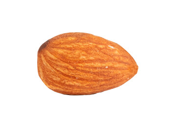 organic almonds isolated on white background	
. Macro shots