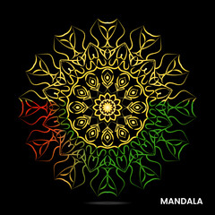 Mandala template for textile to print ready