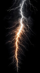 Bright Thunderbolt Lightning In The Dark Created With The Help Of Artificial Intelligence