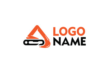 Creative logo design designated to a construction company. This logo design depicts an excavator.