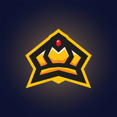 vector e-sport logo king crown  © hitcash