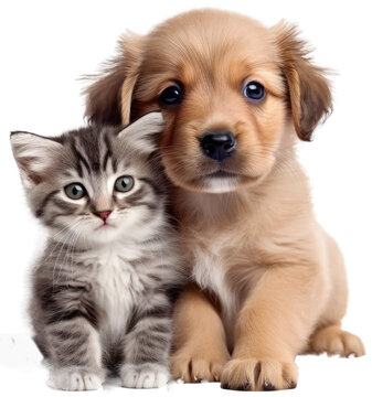 Cute puppies with kittens sales