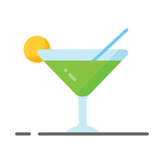 A glass of fresh drink with piece of lemon showing concept icon of summer drink