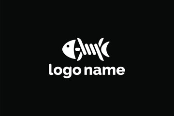 Creative logo design depicting a fish shaped like a barbwire - Logo Design Template	
