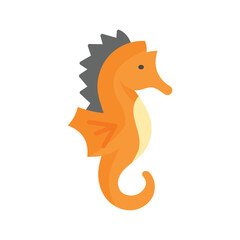 Customizable vector of seahorse in trendy style, Hippocampus marine fish icon
