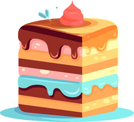 Pastel Cake Layers, Iconic Birthday element