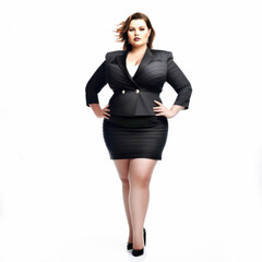 Fototapeta premium plus model showing fashion isolated on white, generative ai