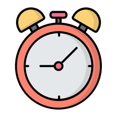 Alarm Clock Line Color Icon