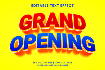 Naklejka na ściany i meble Grand opening 3d editable text effect