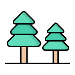 Forest Line Color Icon