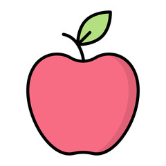 Apple Line Color Icon