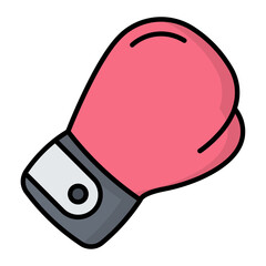 Boxing Gloves Line Color Icon